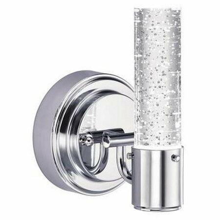 BRIGHTBOMB Cava One Light LED Indoor Wall Fixture, Chrome BR2689885